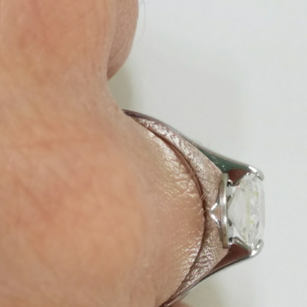 NWT Rectangle Cz Engagement Ring Size 9 - Picture 6 of 8